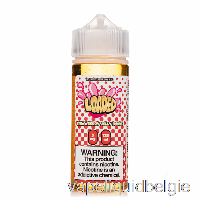 Vape België Aardbeigelei Donut - Geladen E-vloeistof - Meedogenloze Dampen - 120ml 3mg